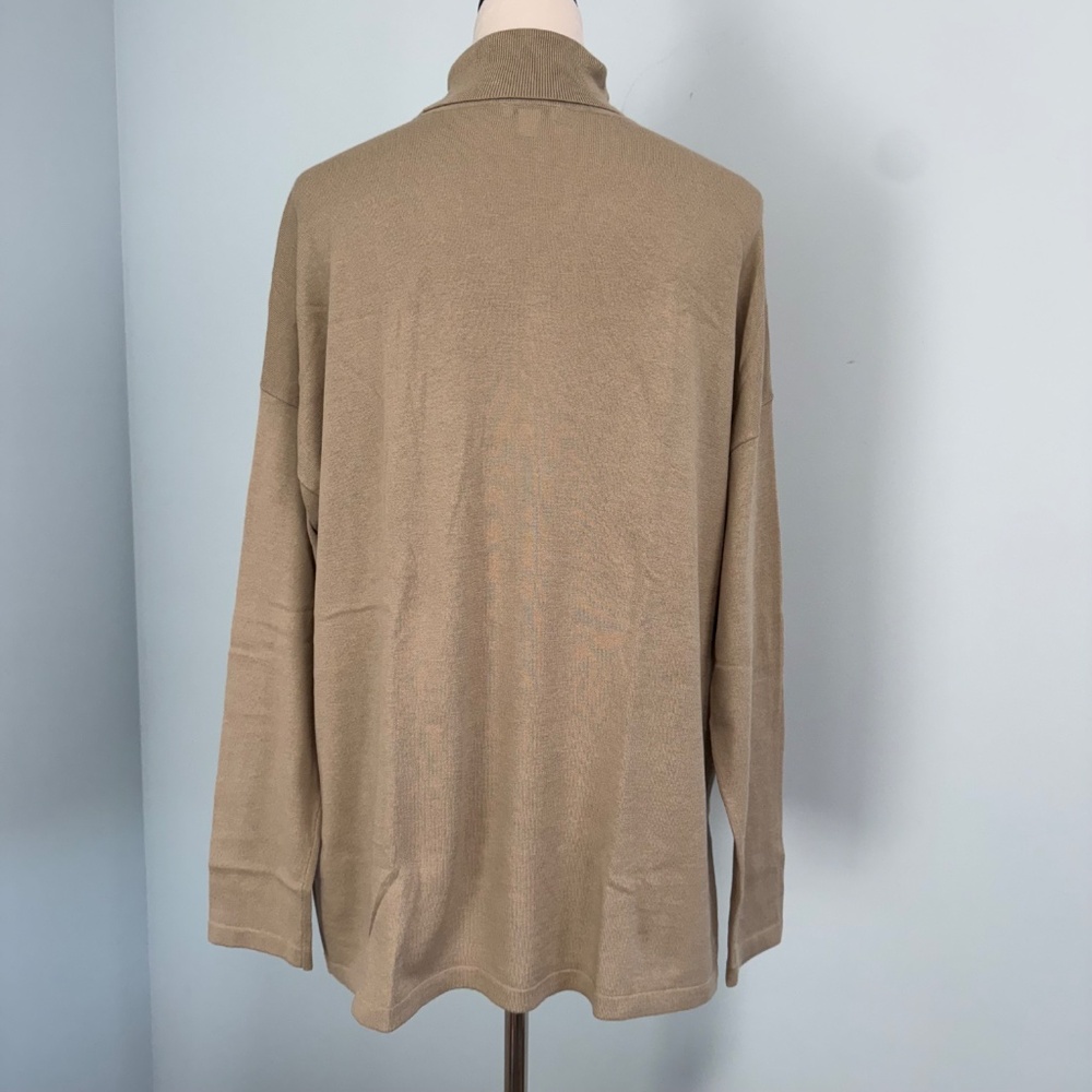 J Jill Long Sleeve Mock Neck Silk/cotton‎ Sweater Size L - Picture 4 of 8